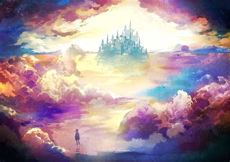 Lucid Dreaming Art Anime Free Wallpaper Desktop #23332 Wallpaper Fantasy City, Fantasy Art ...