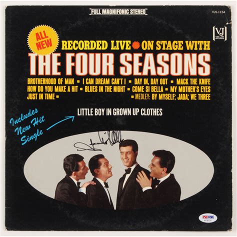 Frankie Valli Signed "The Four Seasons" Vinyl Record Album Cover (PSA COA) | Pristine Auction