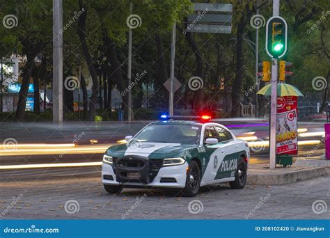 Police Car on Duty, Mexico City, Mexico Editorial Image - Image of ...