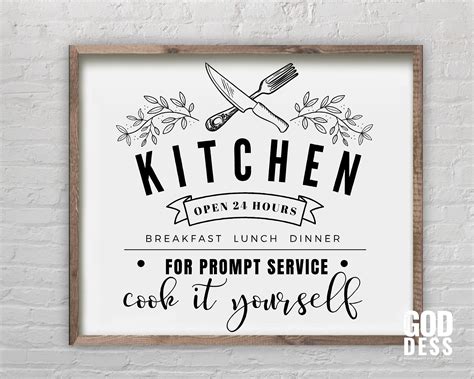 Kitchen Sign SVG for Mom's Kitchen Decor or Farmhouse Sign | Etsy