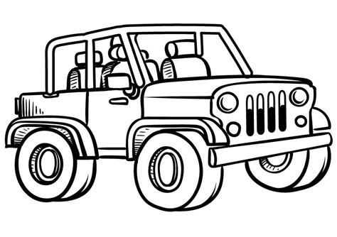 Jeep Printable Coloring Page - Free Printable Coloring Pages for Kids