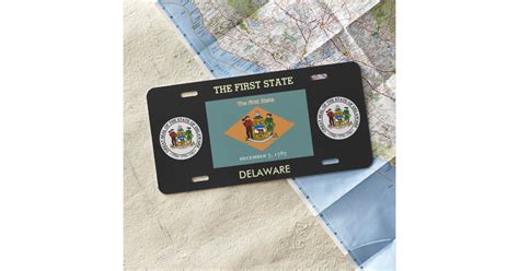 Delaware Custom Front License Plate | Zazzle