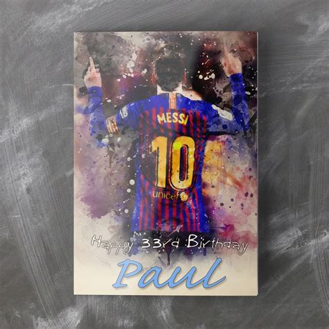 Lionel Messi Personalised Birthday Card - Etsy