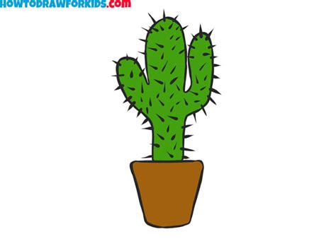 How to Draw a Cactus - Easy Drawing Tutorial For Kids