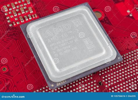 KYIV, UKRAINE - July 28, 2018. AMD K6 Processor Editorial Photo - Image of micro, closeup: 135756616