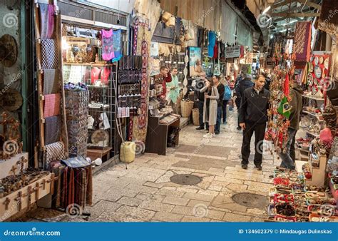 JERUSALEM, ISRAEL - DECEMBER 04, 2018: Jerusalem Market in Old Town. Israel Editorial Stock ...