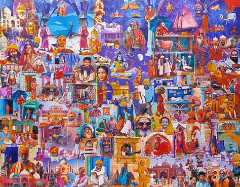 Colours Of India, Collages by Manuel Blond | Artmajeur