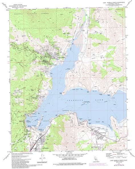 Lake Isabella North topographic map, CA - USGS Topo Quad 35118f4