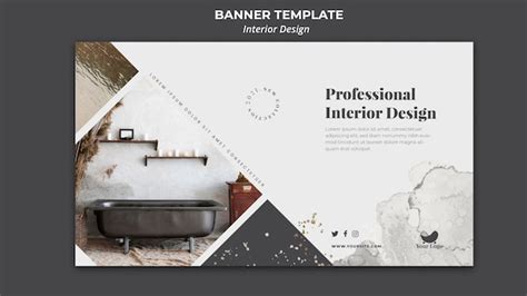 Free PSD | Interior design ad template banner