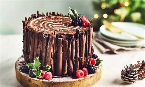 Woodland Christmas Yule Log Cake Recipe | Dr. Oetker