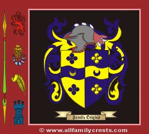 Son family crest and meaning of the coat of arms for the surname Son, Son name origin