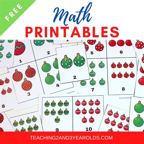 Free Toddler and Preschool Math Printables