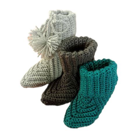 Pom Crochet Slippers | AllFreeCrochet.com