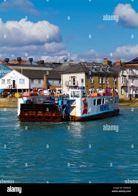 Cowes Floating Bridge a chain ferry crossing the River Medina between ...