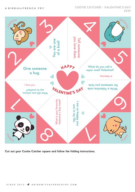 Printable Cootie Catcher Template