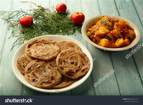 Indian Street Foods Background Wheat Paratha Stock Photo 2025441416 ...