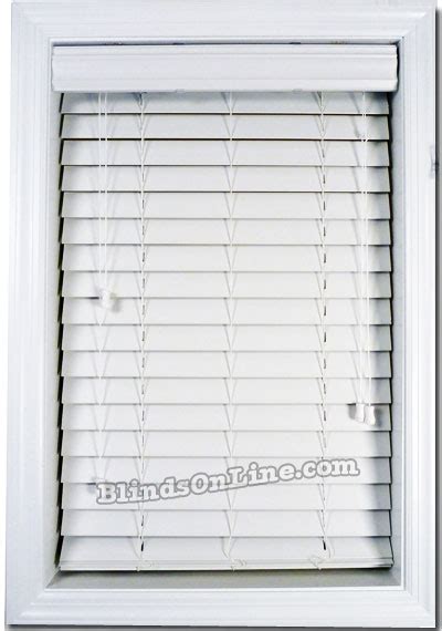 2 Inch White Faux Wood Blinds - Blinds Online