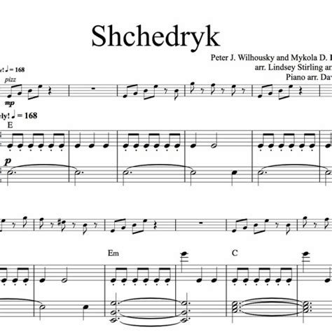 Stream Shchedryk (Carol of the Bells) Piano Accompaniment Sample by Lindsey Stirling Sheet Music ...