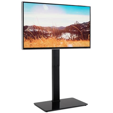 Modern Floor TV Stand for TVs up to 65 inch Swivel Metal Mount, Black - Walmart.com - Walmart.com