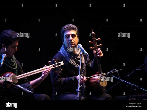 Tehran, Iran. 14th Feb, 2016. Members of an Iranian traditional music ...