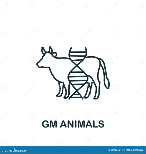 Gm Animals Icon. Monochrome Simple Bioengineering Icon for Templates, Web Design and ...