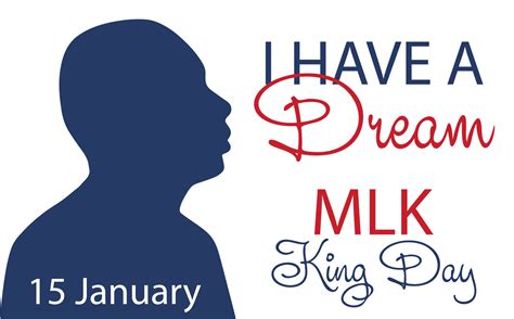 Martin Luther King Jr. Day greeting card design. MLK Day lettering ...