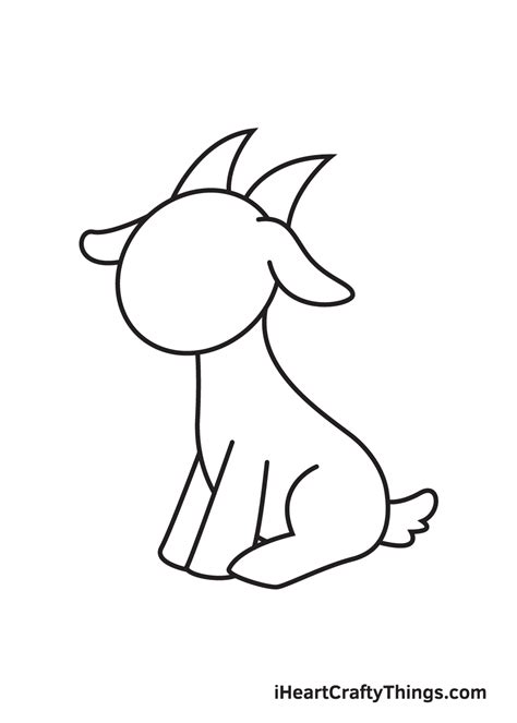 Goat Drawing — How To Draw A Goat Step By Step