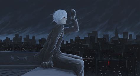 Download Ken Kaneki Anime Tokyo Ghoul Dark Anime HD Wallpaper by 3minT