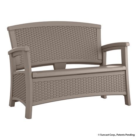 Suncast ELEMENTS™ Loveseat with Storage, Dark Taupe* Limited ...