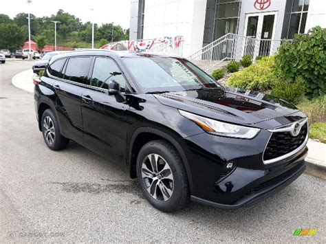 2020 Midnight Black Metallic Toyota Highlander XLE AWD #139054037 Photo ...