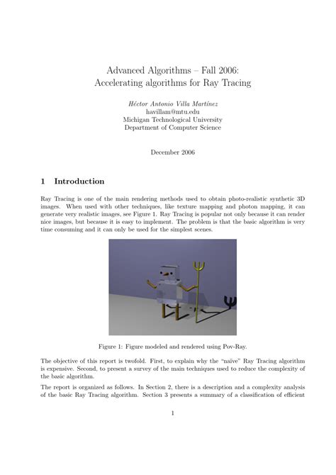 (PDF) Accelerating Algorithms for Ray Tracing