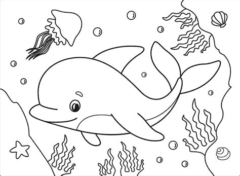 Sereia com Golfinho e Peixe para colorir, imprimir e desenhar - Colorir.Me