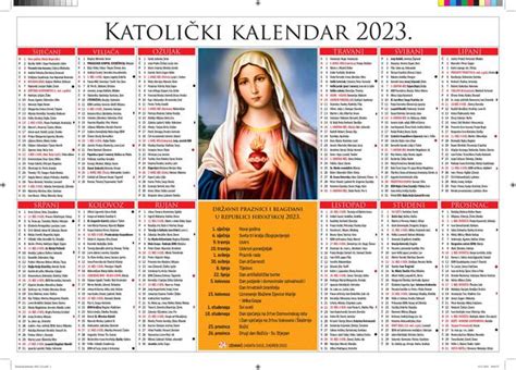 Printable Hrvatski Katolicki Kalendar Za 2023 | sexiezpix Web Porn