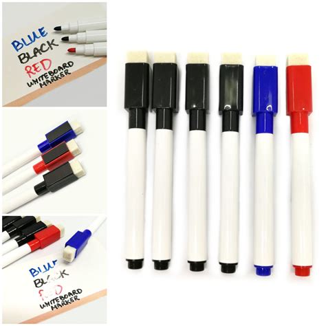 6pcs ERASABLE WHITEBOARD MARKERS PORTABLE SMALL WITH ERASER | Shopee Philippines