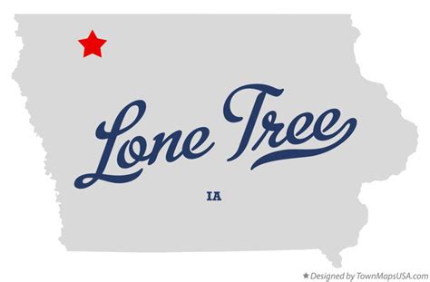 Map of Lone Tree, Clay County, IA, Iowa