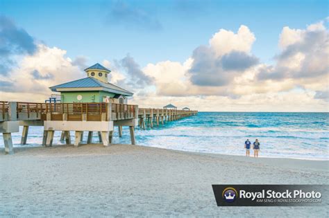 Juno Beach Pier Refreshing Ocecan Air | Royal Stock Photo