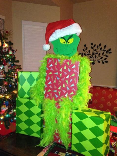 Creative christmas, Christmas wrapping, Grinch christmas decorations