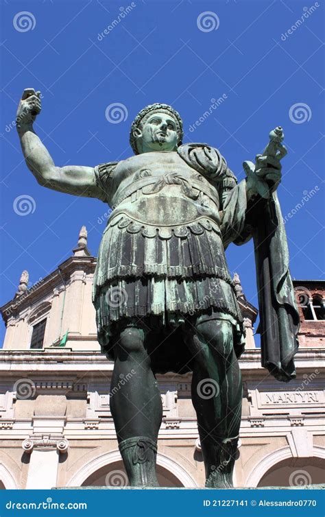 Statue of Emperor Constantine Stock Image - Image of ancient, column ...