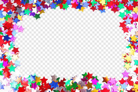 Colored stars border clip, color material, creative star, creative star border png | PNGWing