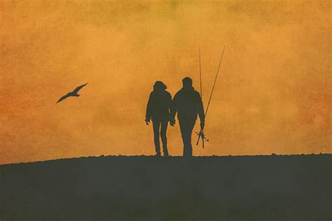Going Fishing Silhouette Free Stock Photo - Public Domain Pictures