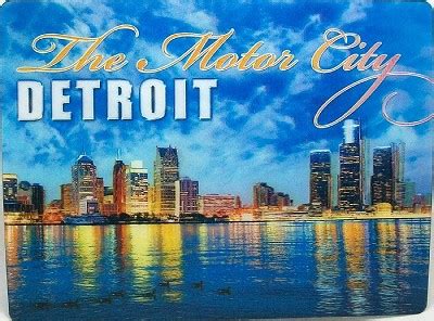 Detroit Michigan The Motor City 3D Postcard