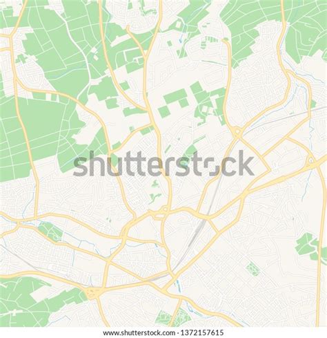 Printable Map Reutlingen Germany Main Secondary Stock Vector (Royalty Free) 1372157615 ...