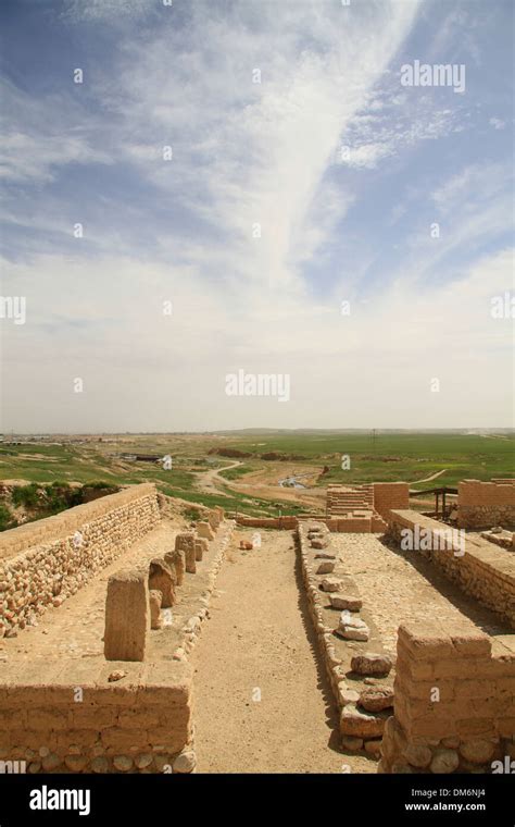 Israel, Negev desert, Tel Beer Sheba, the storehouses at the Biblical ...