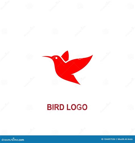 Bird Icon Logo, with Red Color Stock Vector - Illustration of feather, company: 104497536