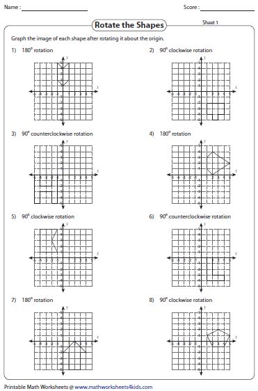 Rotation Worksheets