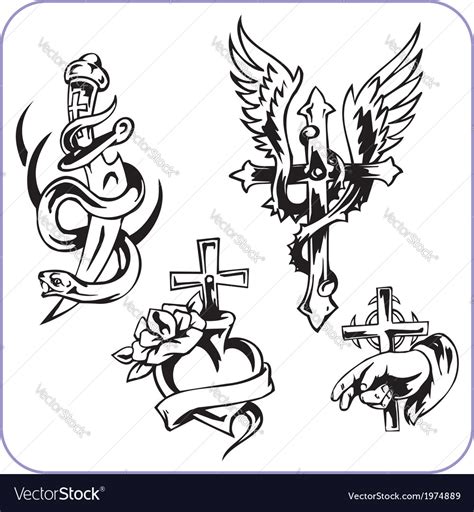 Christian symbols - Royalty Free Vector Image - VectorStock