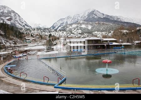 Ouray Hot Springs, Pool. Ouray, Colorado Stock Photo - Alamy