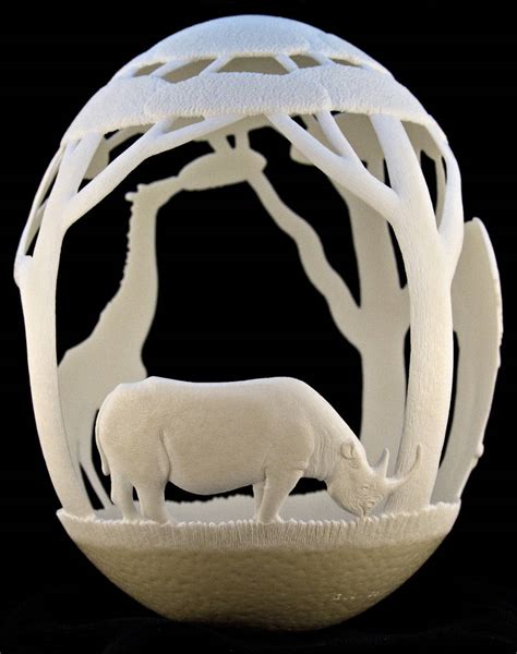 Carved Ostrich egg - 'Africa' by eggdoodler on DeviantArt