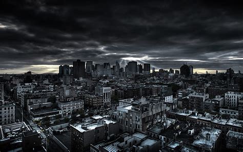 Dark City, building, city, scenery, dark, HD wallpaper | Peakpx