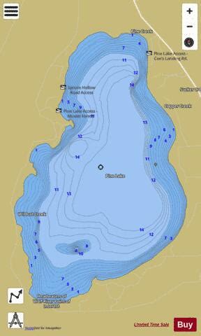 Pine Lake Fishing Map | Nautical Charts App